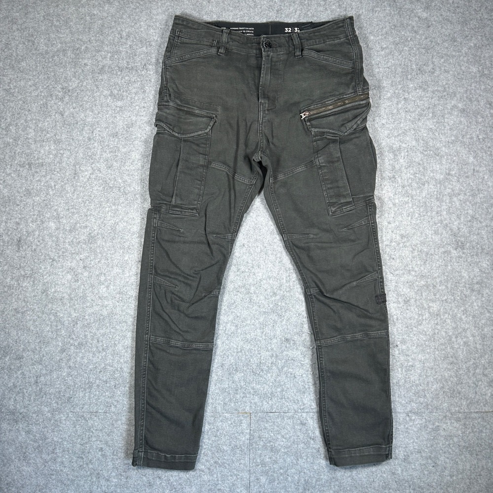 G-Star Raw cargo pants mens 32x32 Olive Rovic Zip 3D Skinny Tactical Gorpcore